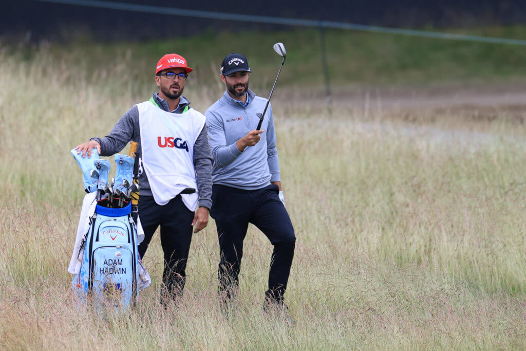 Adam Hadwin, caddie Joseph Cruz